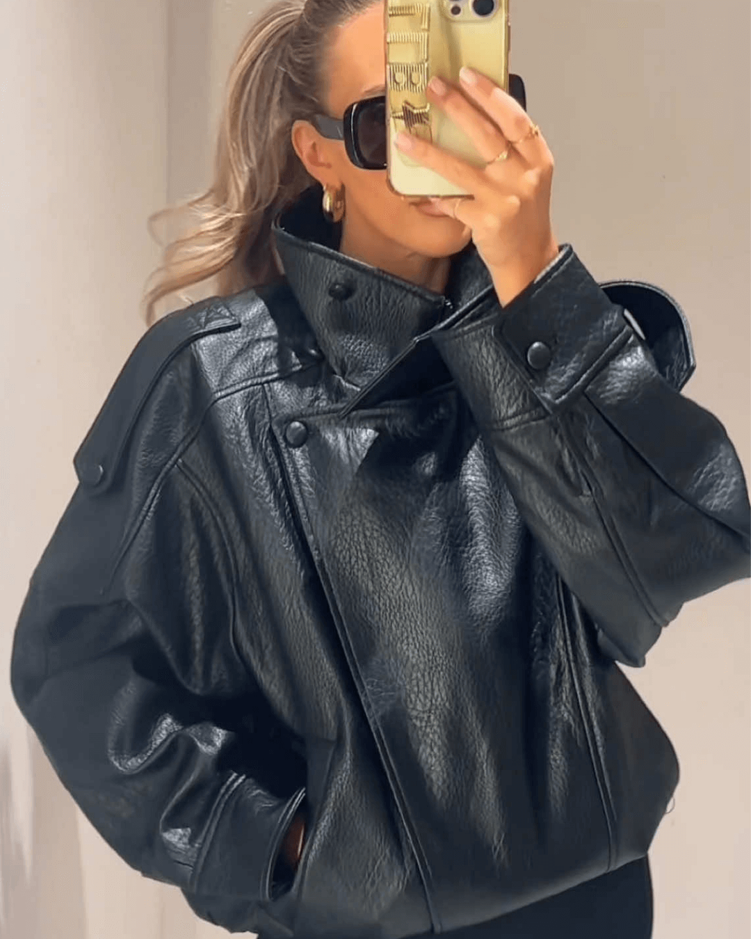 Celine Asymmetrical Leather Jacket