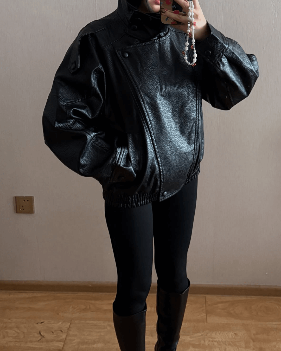 Celine Asymmetrical Leather Jacket